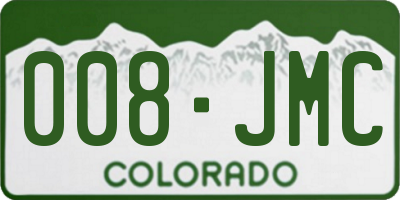 CO license plate 008JMC