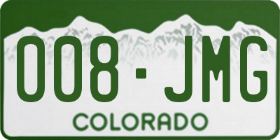 CO license plate 008JMG