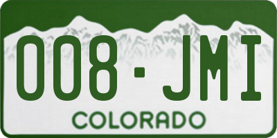 CO license plate 008JMI