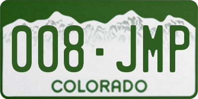 CO license plate 008JMP