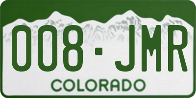 CO license plate 008JMR