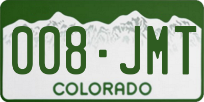 CO license plate 008JMT