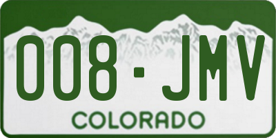 CO license plate 008JMV