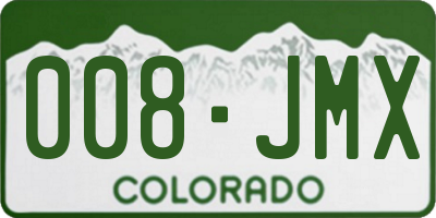 CO license plate 008JMX