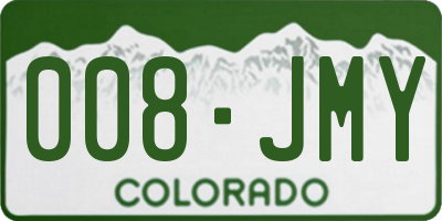 CO license plate 008JMY