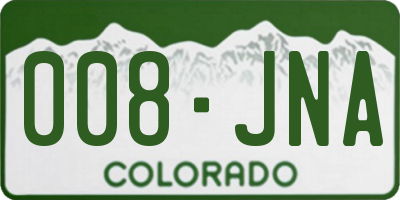 CO license plate 008JNA