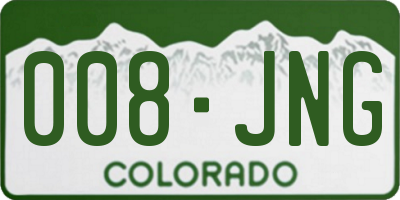 CO license plate 008JNG