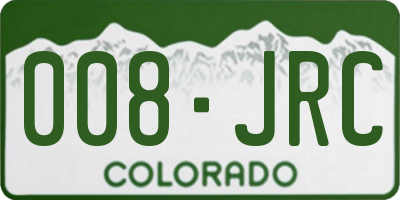 CO license plate 008JRC