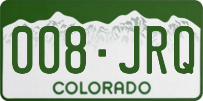 CO license plate 008JRQ