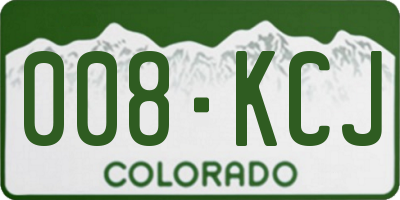 CO license plate 008KCJ