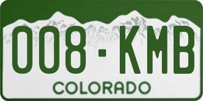 CO license plate 008KMB