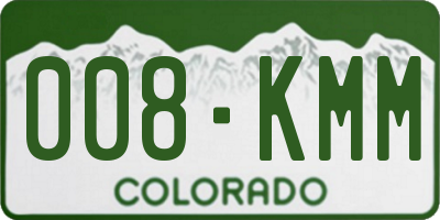CO license plate 008KMM