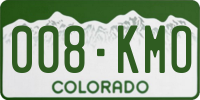 CO license plate 008KMO
