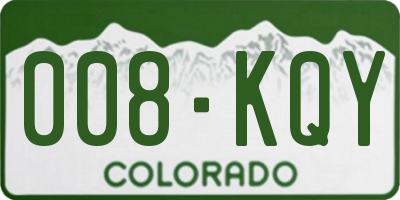 CO license plate 008KQY