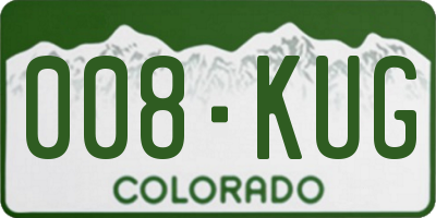 CO license plate 008KUG