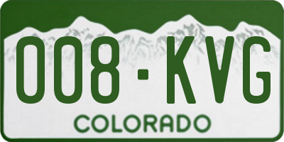 CO license plate 008KVG