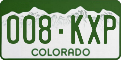 CO license plate 008KXP
