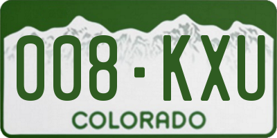 CO license plate 008KXU