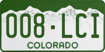 CO license plate 008LCI