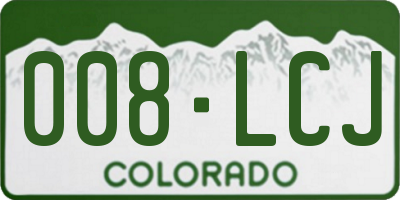CO license plate 008LCJ