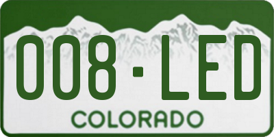 CO license plate 008LED