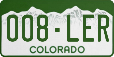 CO license plate 008LER