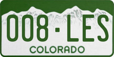 CO license plate 008LES