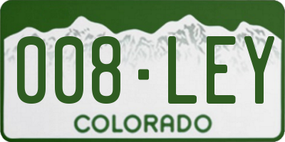 CO license plate 008LEY