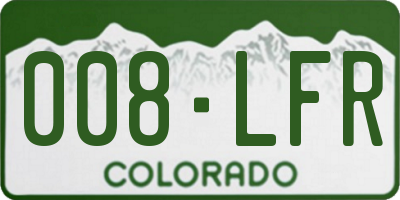 CO license plate 008LFR