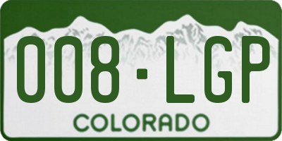 CO license plate 008LGP