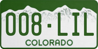 CO license plate 008LIL
