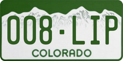 CO license plate 008LIP