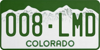 CO license plate 008LMD