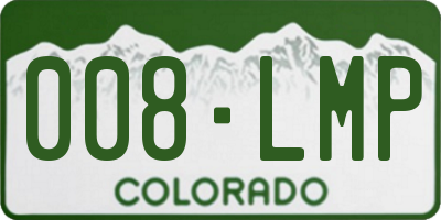 CO license plate 008LMP