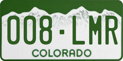 CO license plate 008LMR