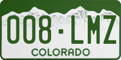 CO license plate 008LMZ
