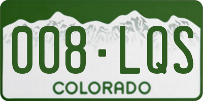 CO license plate 008LQS