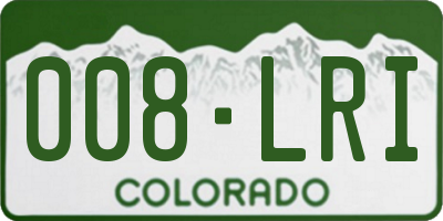 CO license plate 008LRI
