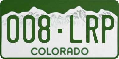 CO license plate 008LRP