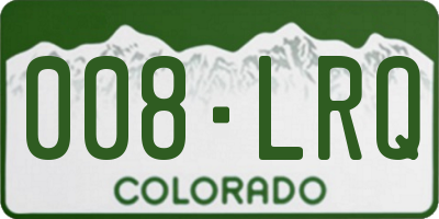 CO license plate 008LRQ