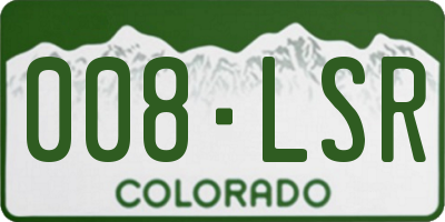 CO license plate 008LSR