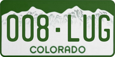 CO license plate 008LUG