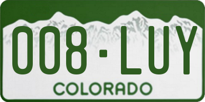 CO license plate 008LUY