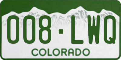 CO license plate 008LWQ
