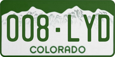 CO license plate 008LYD