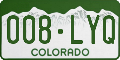 CO license plate 008LYQ