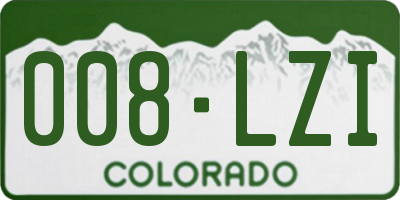 CO license plate 008LZI