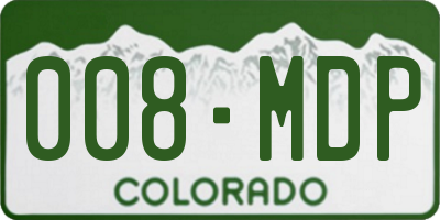 CO license plate 008MDP