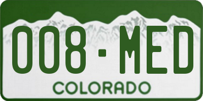 CO license plate 008MED