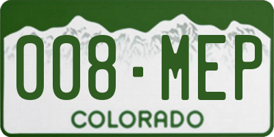 CO license plate 008MEP